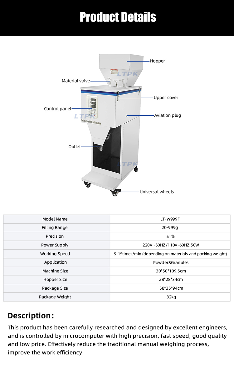 LTPK LT-W999F Food Racking Machine Granular Powder Materials Weighing Packing Machine Filling Machine For Seeds Coffee.jpg
