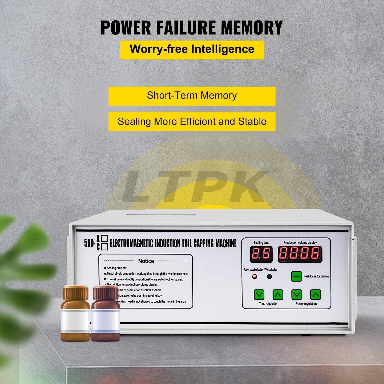 LTPK GLF-500A Induction Sealing Machine 20-100mm Electromagnet 5-20 Pcs/min Auto-count On