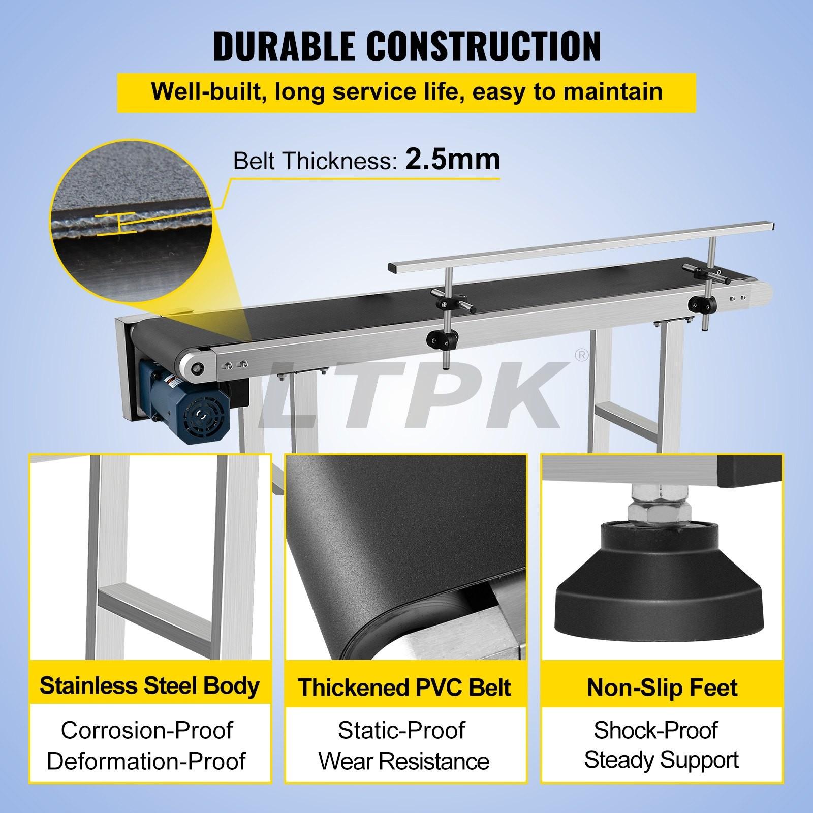 Table Heavy Duty Stainless Steel Motorized Belt Conveyor for Inkjet Coding 