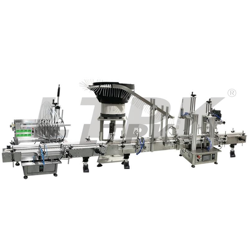 LT-GZL320C Automatic Spray Bottle Chemical Liquid Filling Capping Machine Line With Vibratory Bowl
