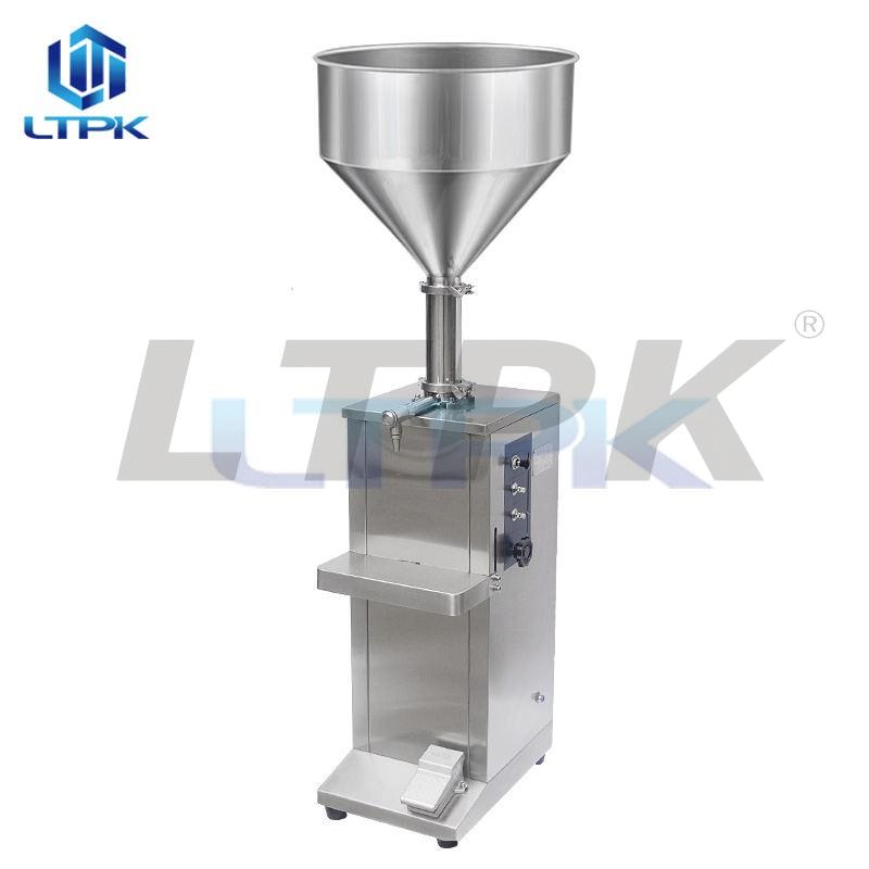 custom manual automatic food ice cream yogurt syrup peanut butter paste bottle piston filling machine