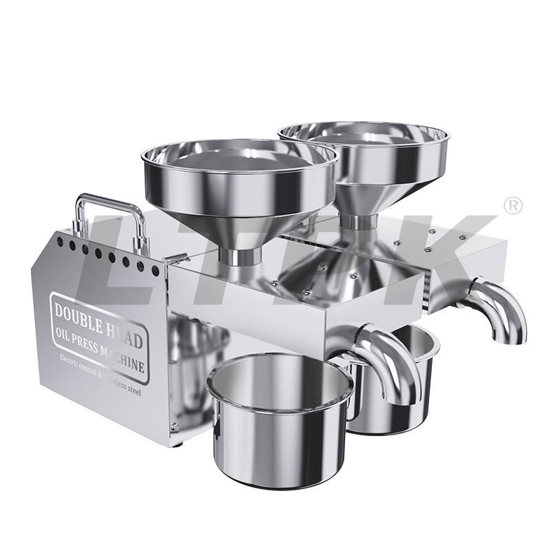 B02 Double head oil press Small stainless steel commercial oil press