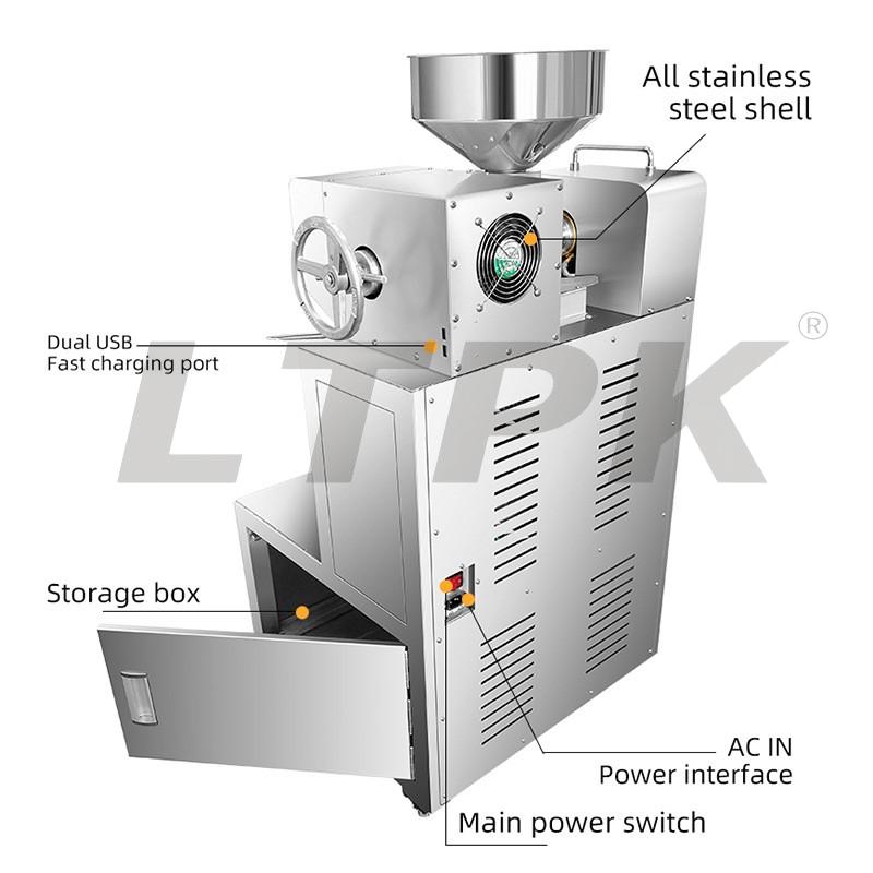 P30 Medium commercial oil press automatic digital display temperature control oil press 2520W power 20-30KG per hour