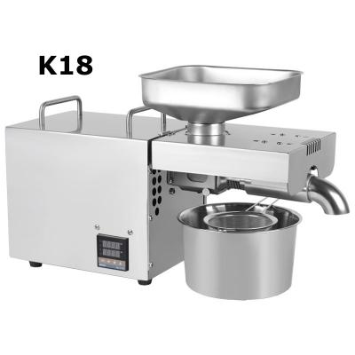 K18 Stainless Steel Oil Presser Automatic Home/Commercial peanut Oil Press Machine
