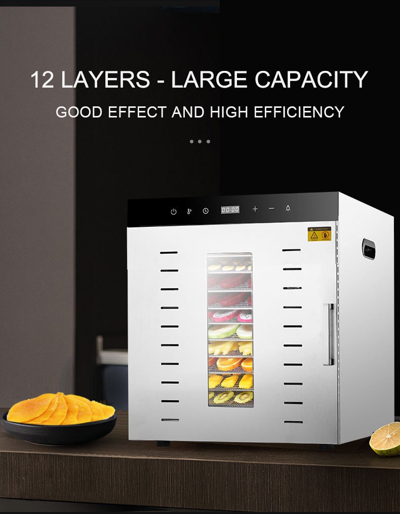 Light Commercial 12 Trays Meat Dryer Food Dehydrator Machine