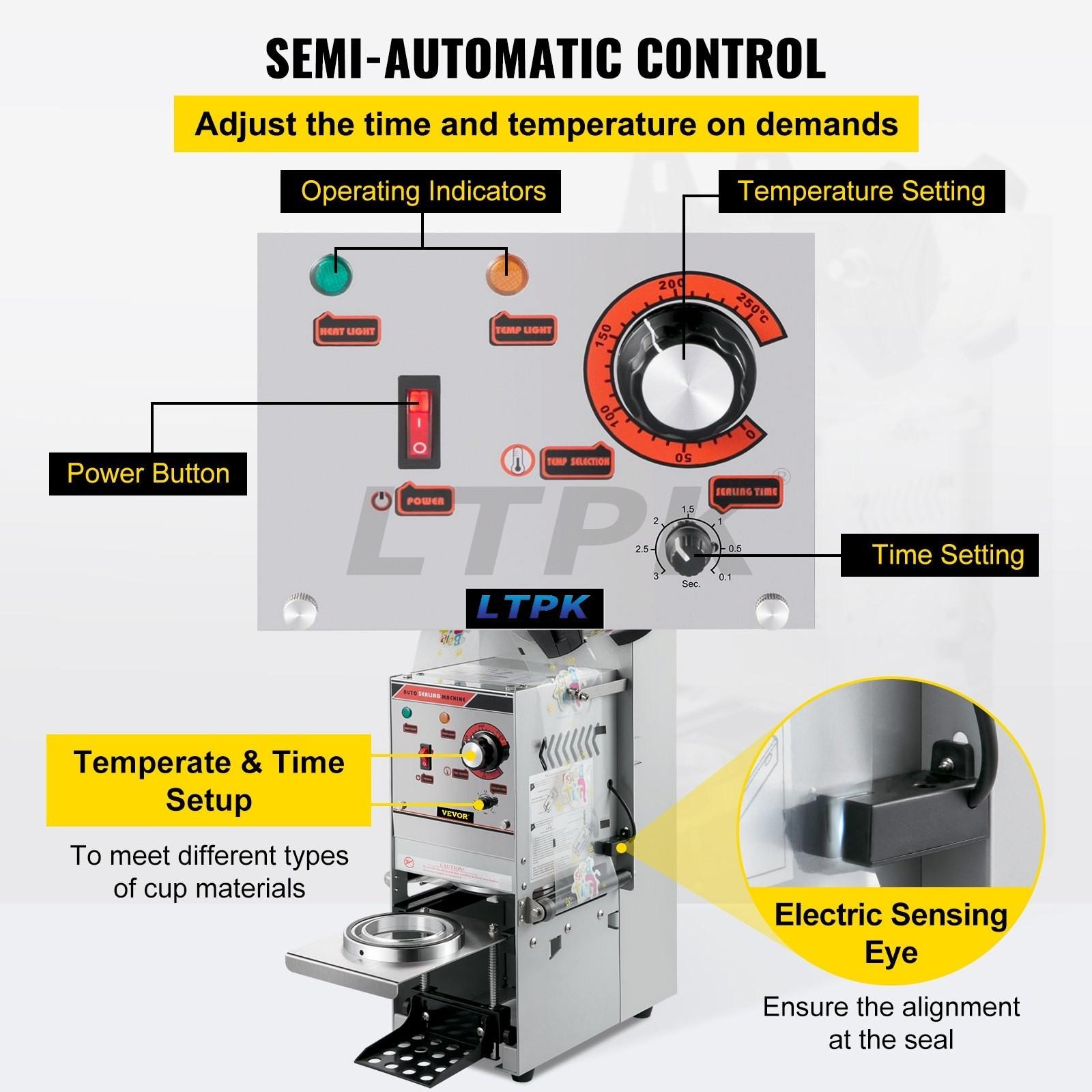 LTPK Semi-automatic Cup Sealing Machine