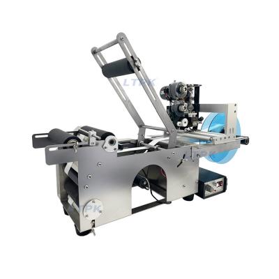 LTPK LT-50SD semi Automatic Round Bottle Labeling Machine With Stainless Steel Material With Printer