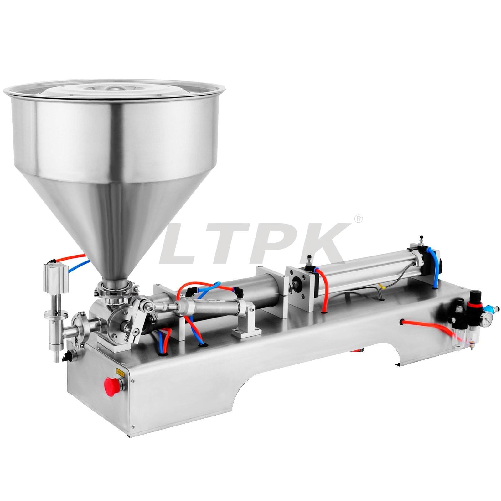 LTPK 50-500ML Horizontal Cream Filling Machine with 30L Hopper