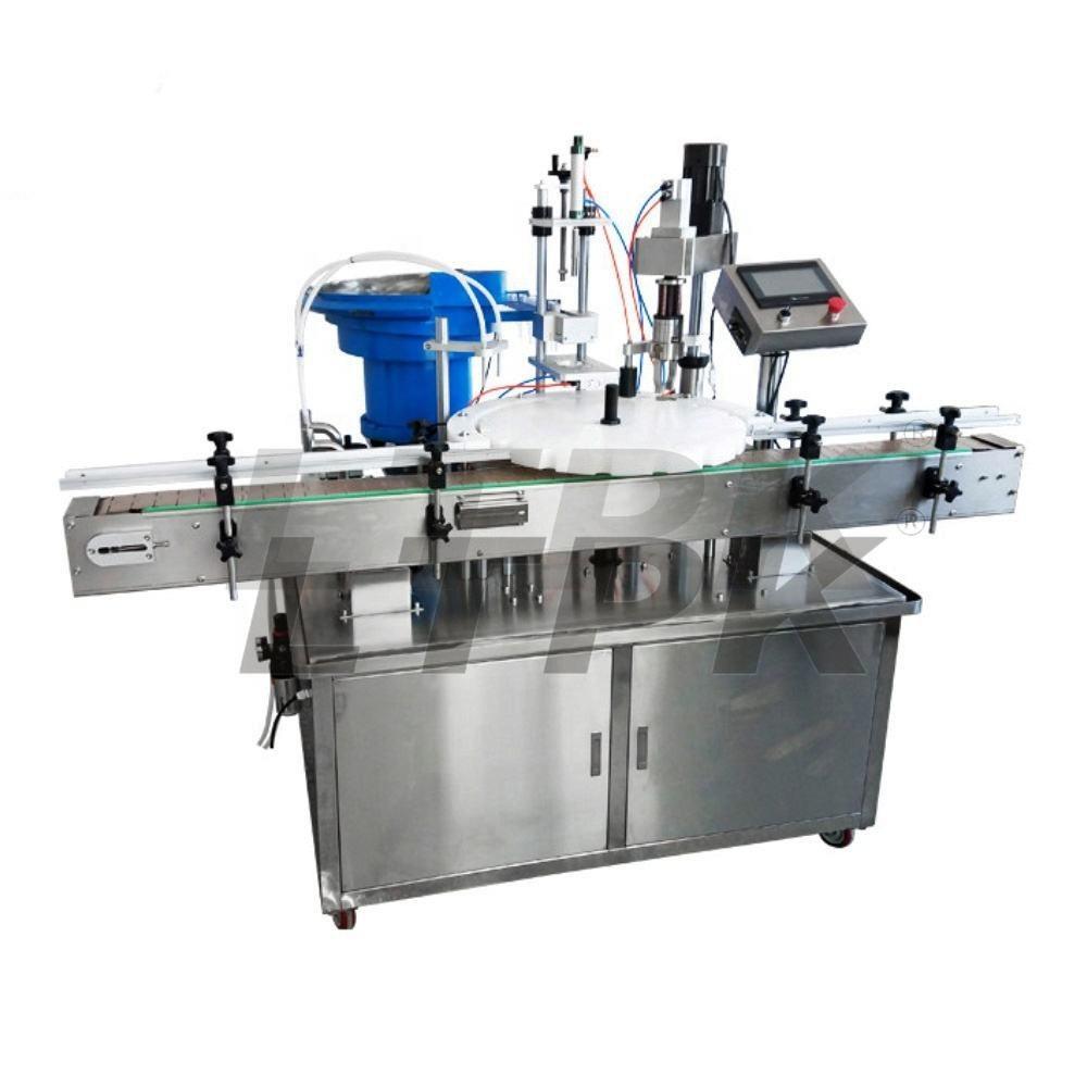 LTPK LT-AFC1 Automatic 2 heads rotary liquid filling and capping machine with cap feeder