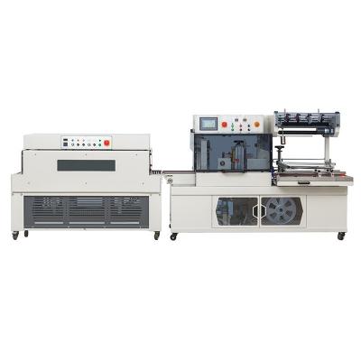 DQL5545G High Speed Automatic L bar type Sealer sealing packaging machine and DSC4525L Shrink Tunnel packager