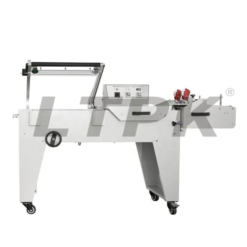 DFQA450 L-bar sealer L type sealing cutting machine and BS-A450 heat shrink tunnel packaging machine packager