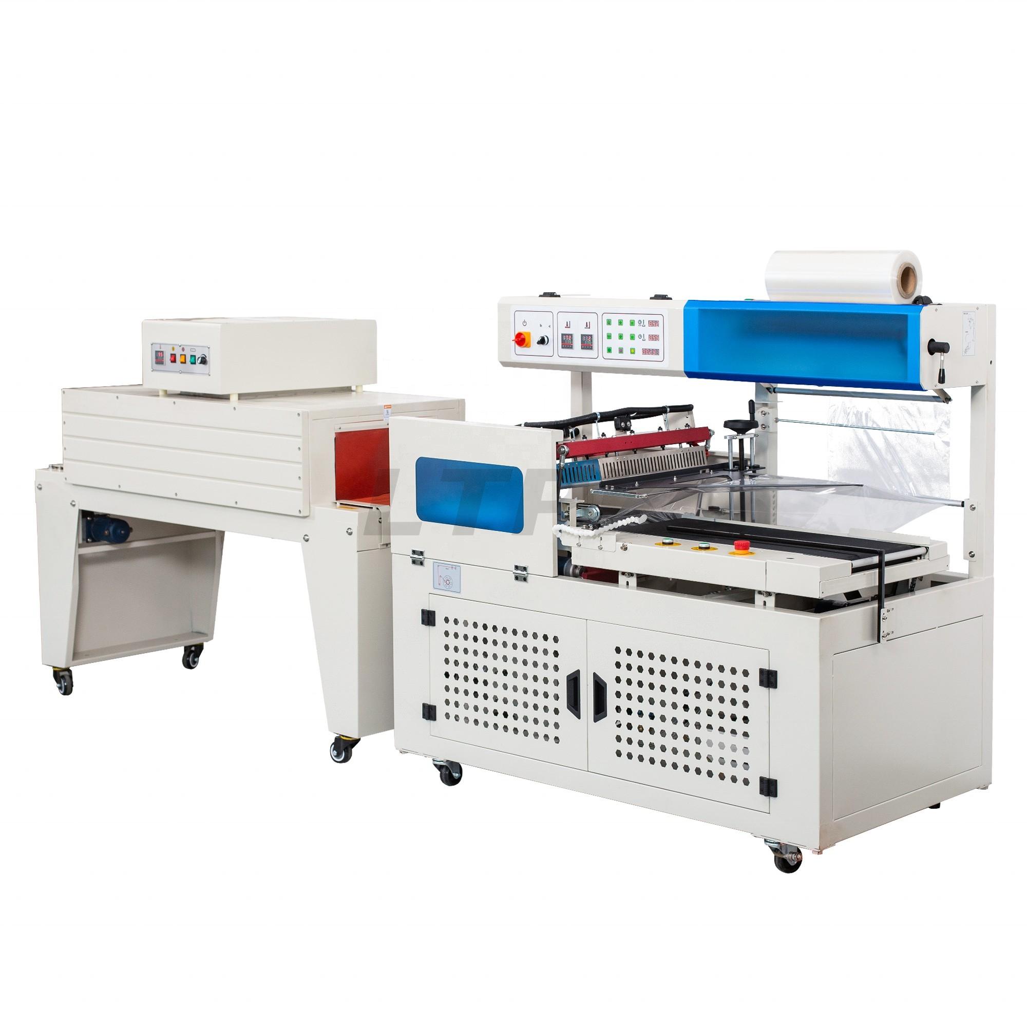  DQL5545D Automatic L-bar Sealer L type sealing packaging machine and DSB4522 Shrink Tunnel Packager