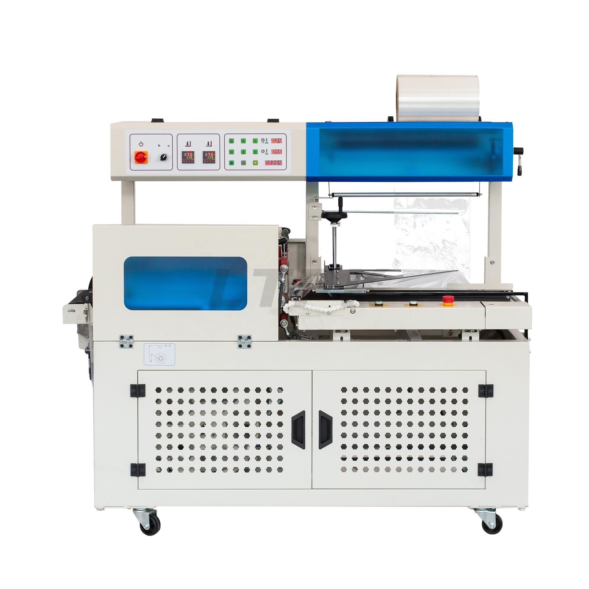  DQL5545D Automatic L-bar Sealer L type sealing packaging machine and DSB4522 Shrink Tunnel Packager