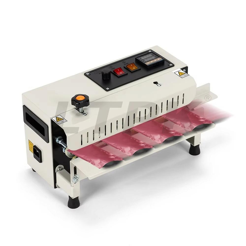 FR-400 New design samlle size Horizontal Table Continuous Heat Plastic Bag Band Sealing Machine