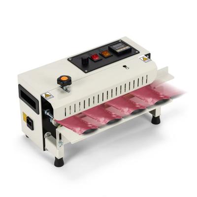 FR-400 New design samlle size Horizontal Table Continuous Heat Plastic Bag Band Sealing Machine