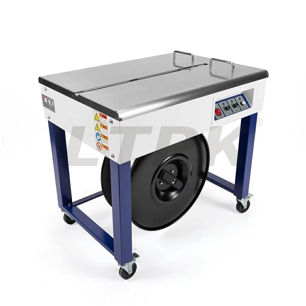 LTPK YS-A2F Semi automatic Carton Box Automatic High Platform Table Tyre Poly Pack Pp Belt Strapping Machine