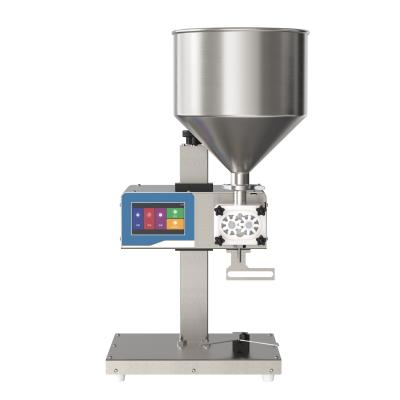 LTPK 9-X-2 Funnel Type 11L/min Touch Screen Display Versatile Food Grade Semi Automatic 1g-1000g Bottle Viscous Liquid Honey Filling Machine